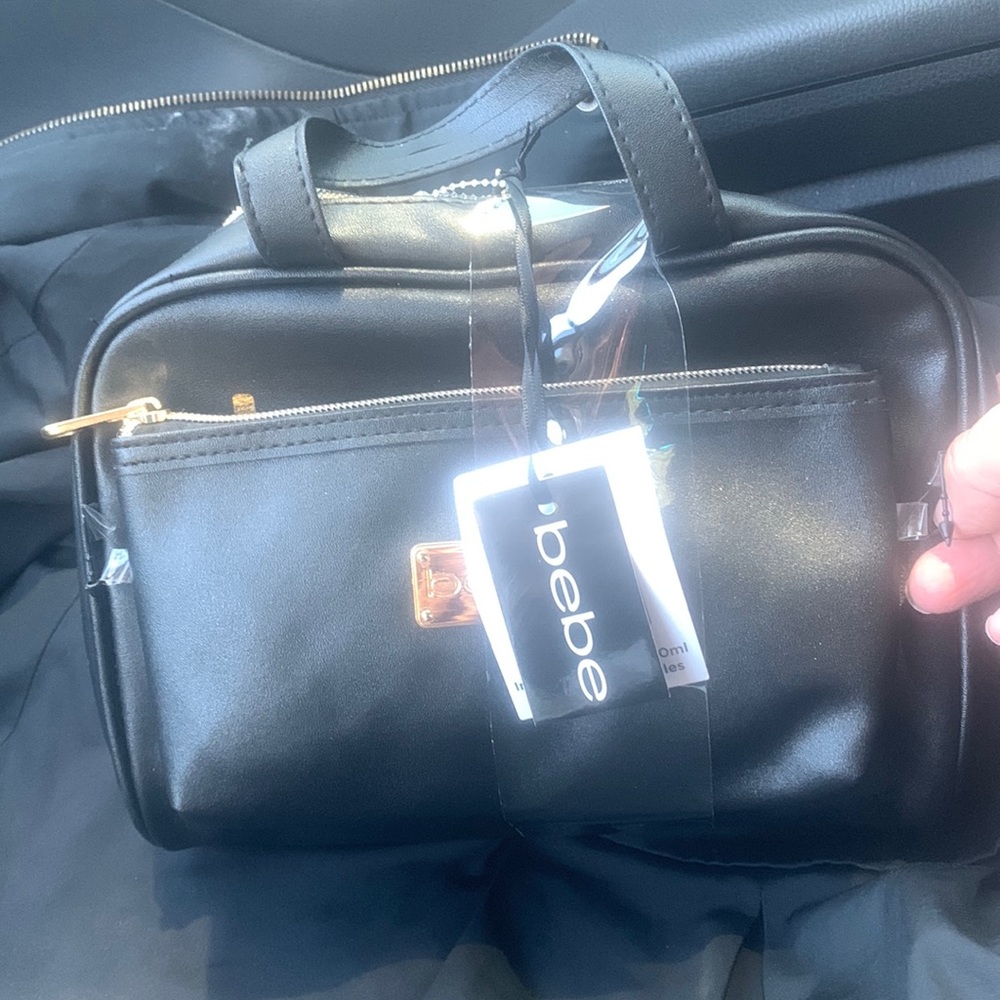 NEW NWT Bebe Makeup Cosmetic / Travel Carry mini Luggage Bag medium size